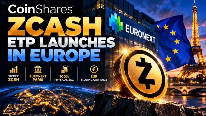 CoinShares Launches Zcash ETP on Euronext Paris
